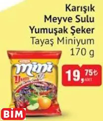 TAYAŞ MİNİYUM KARIŞIK MEYVE SULU YUMUŞAK ŞEKER